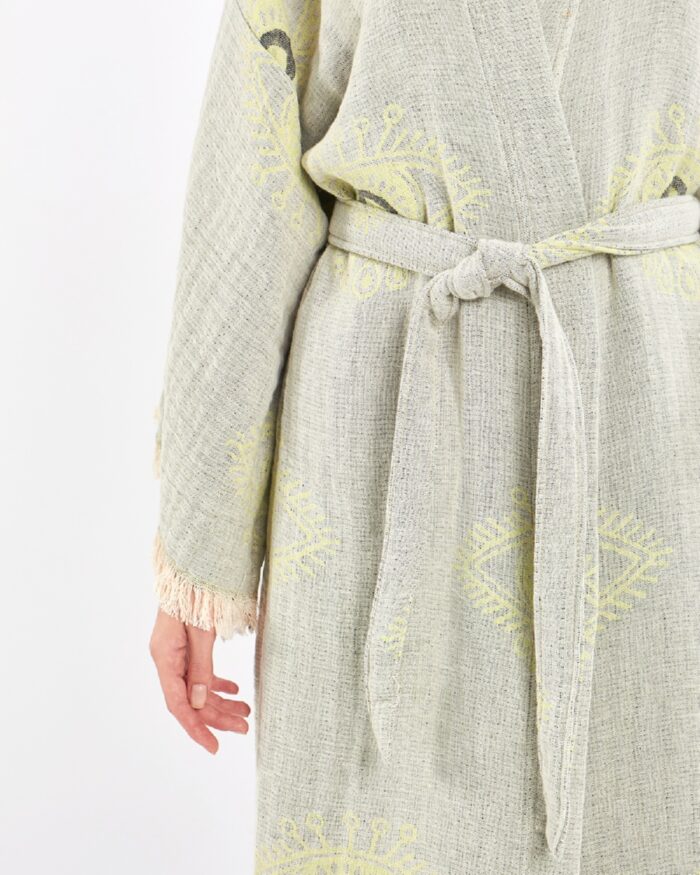 Jakarlı Eye Su Yeşili Kimono Jakarlı Eye Su Yeşili Kimono