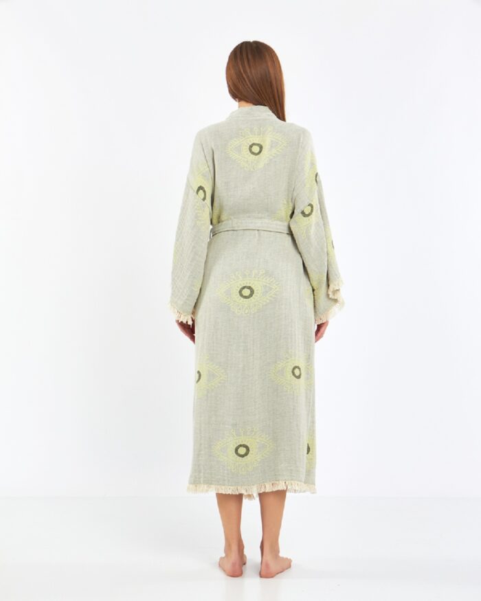 Jakarlı Eye Su Yeşili Kimono Jakarlı Eye Su Yeşili Kimono