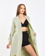 Jakarlı Eye Su Yeşili Kimono