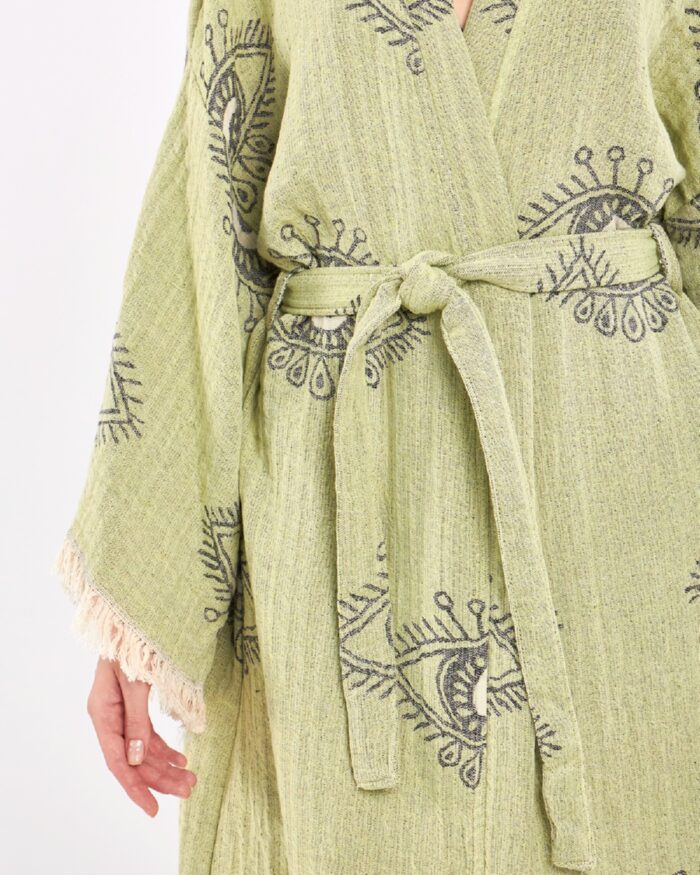 Jakarlı Eye Yeşil Kimono Jakarlı Eye Yeşil Kimono