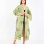 Jacquard Eye Green Kimono