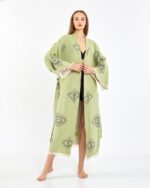 Jakarlı Eye Yeşil Kimono