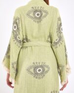 Jakarlı Eye Yeşil Kimono