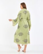 Jakarlı Eye Yeşil Kimono