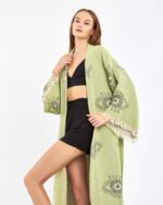 Jakarlı Eye Yeşil Kimono