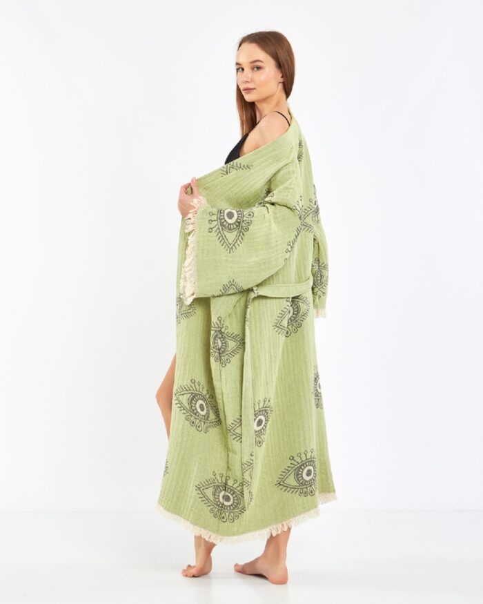 Jakarlı Eye Yeşil Kimono Jakarlı Eye Yeşil Kimono
