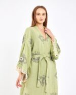 Jakarlı Eye Yeşil Kimono
