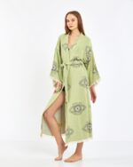 Jakarlı Eye Yeşil Kimono