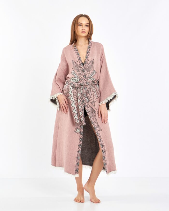 Jacquard Fil Chakra Baby Rosa Kimono Jacquard Fil Chakra Baby Rosa Kimono