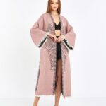 Jacquard Fil Chakra Baby Pink Kimono