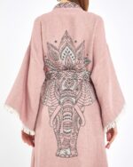 Jacquard Fil Chakra Baby Rosa Kimono