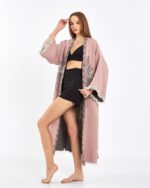 Jacquard Fil Chakra Baby Rosa Kimono