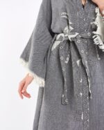 Jakarlı Fil Chakra Gri Kimono