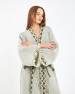 Jacquard Elephant Chakra Water Green Kimono