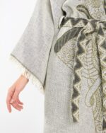Jacquard Elephant Chakra Water Green Kimono