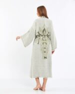 Jacquard Elephant Chakra Water Green Kimono