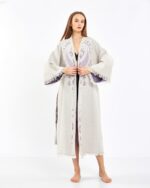 Jakarlı Moon Eye Lila Kimono
