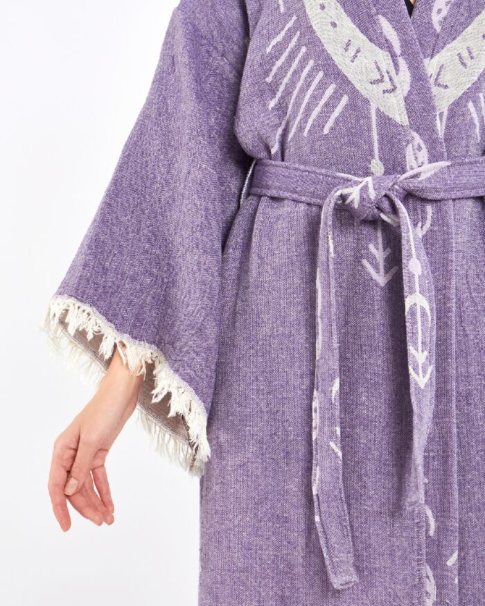 Jakarlı Moon Eye Mor Kimono Jakarlı Moon Eye Mor Kimono