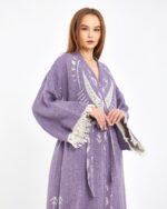 Jakarlı Moon Eye Mor Kimono