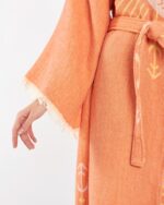 Jakarlı Moon Eye Turuncu Kimono