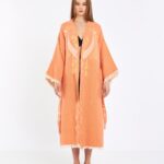 Jacquard Mondauge Orange Kimono