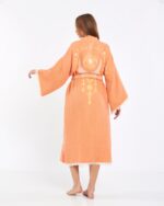 Jakarlı Moon Eye Turuncu Kimono