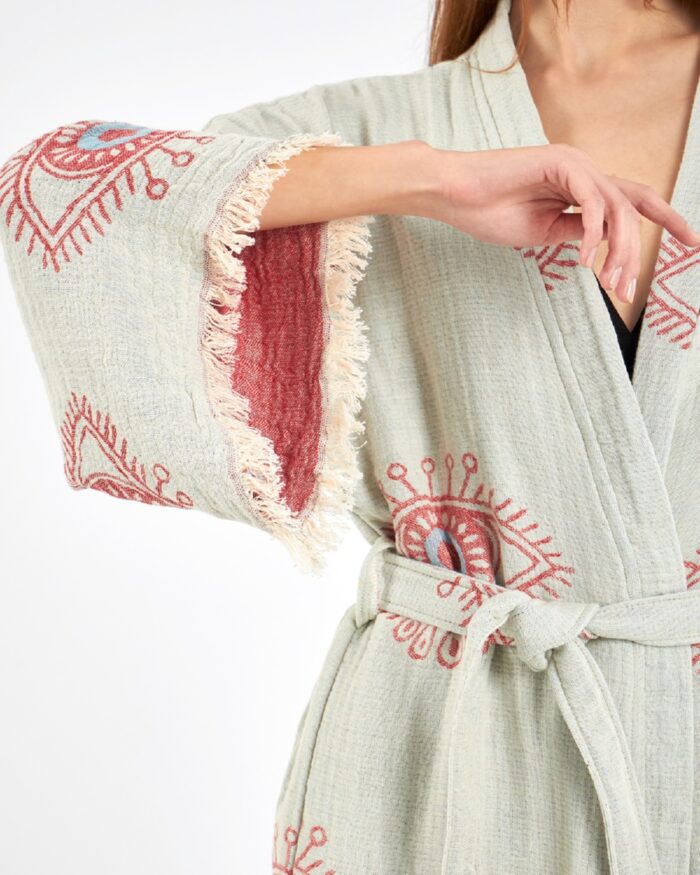 Jakarlı Red Eye Kimono Jakarlı Red Eye Kimono