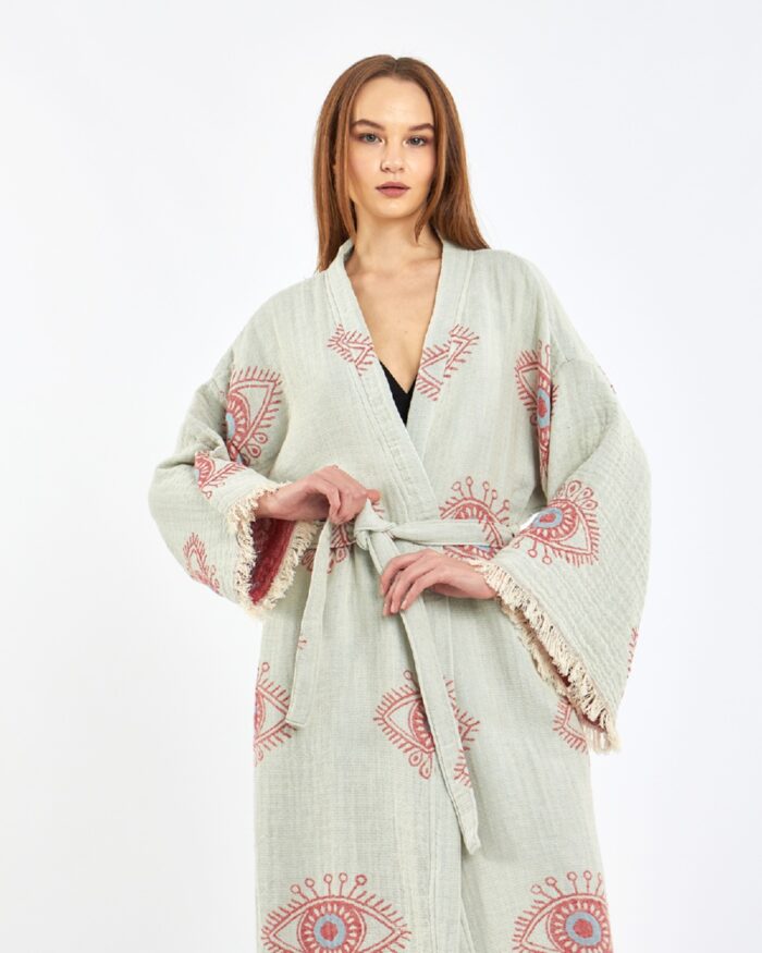 Jakarlı Red Eye Kimono Jakarlı Red Eye Kimono