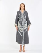 Jakarlı Tiger Antrasit Kimono