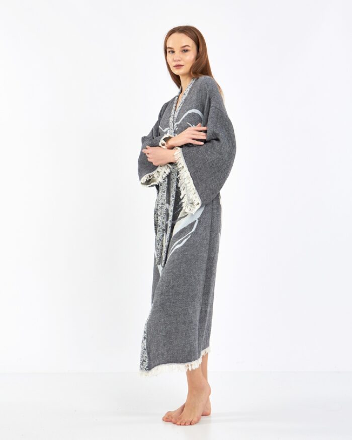 Jakarlı Tiger Antrasit Kimono Jakarlı Tiger Antrasit Kimono