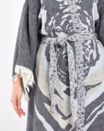 Jakarlı Tiger Antrasit Kimono