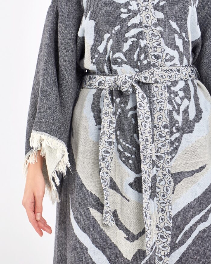Jakarlı Tiger Antrasit Kimono Jakarlı Tiger Antrasit Kimono
