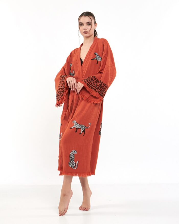 Leopard Kiremit Kimono Leopard Kiremit Kimono