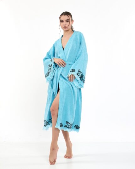 Lotus Eye Baby Blue Kimono