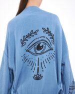 Lotus Eye Blue Kimono