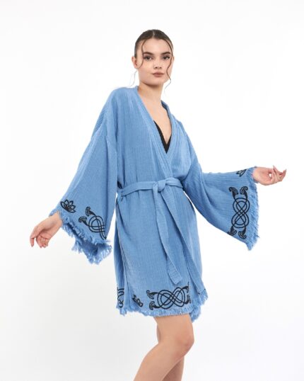 Lotus Eye Blue Kimono