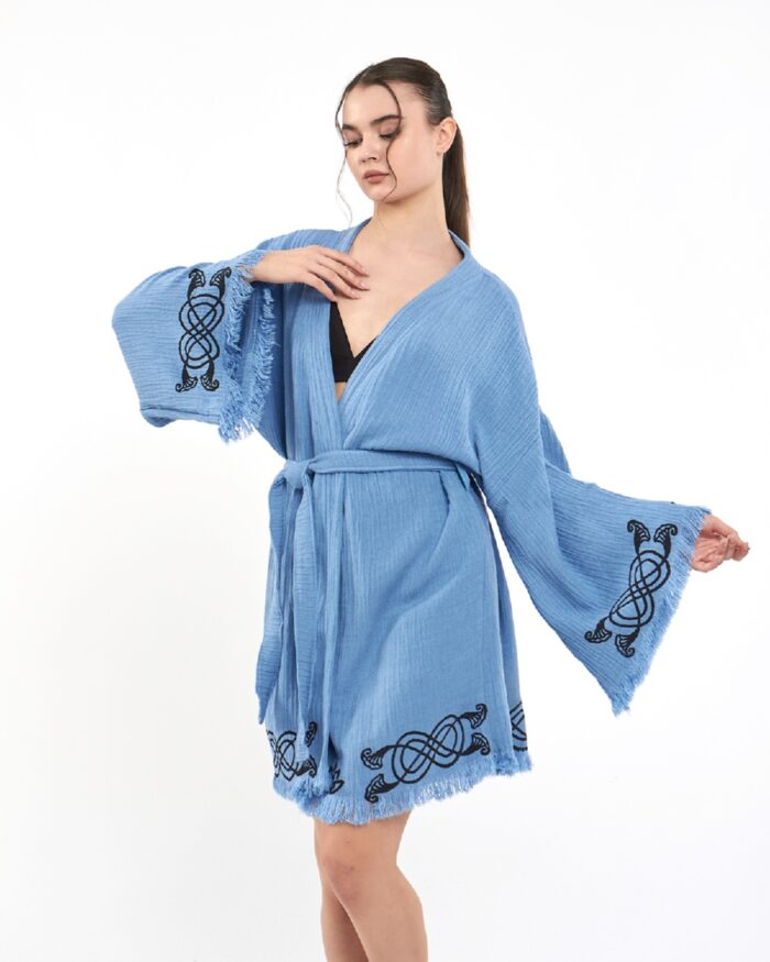 Lotus Eye Blue Kimono