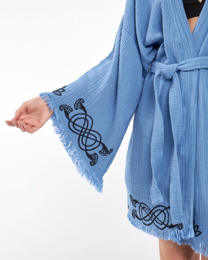 Lotus Eye Blue Kimono