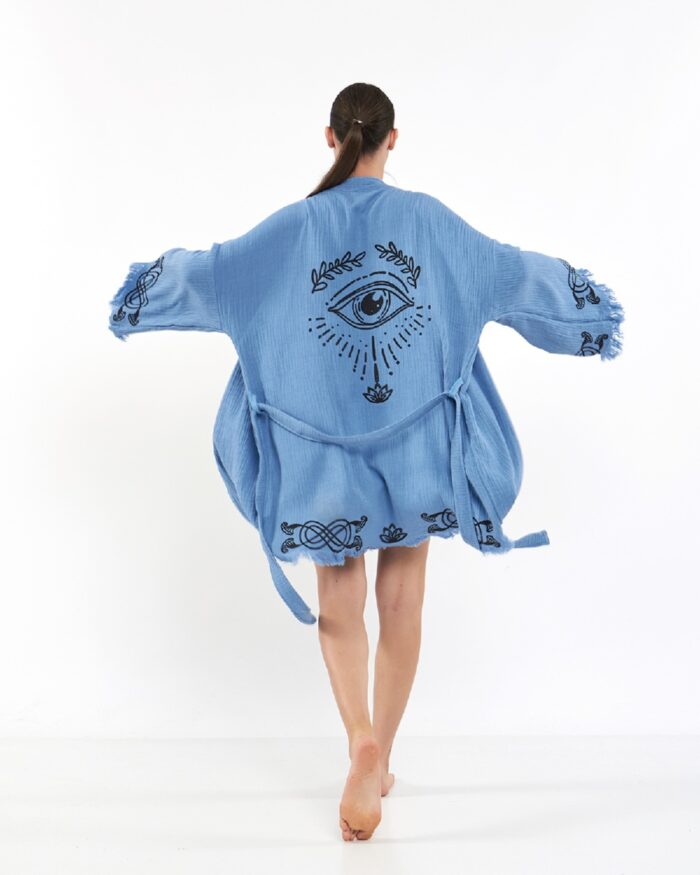 Lotus Eye Blue Kimono