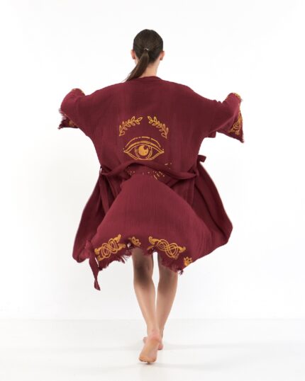 Lotus Eye Bordo Kimono