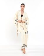 Lotus Eye Ecru Hosen-Kimono-Set