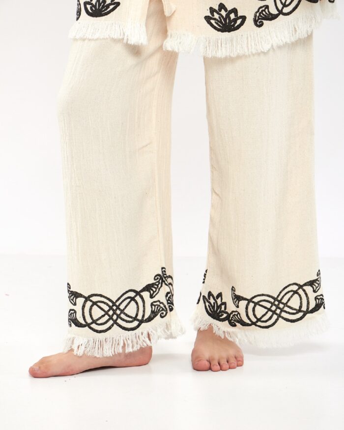 Lotus Eye Ecru Hosen-Kimono-Set Lotus Eye Ecru Hosen-Kimono-Set