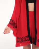 Lotusauge Rote Shorts Kimono