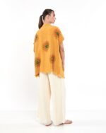 Mandala Pantolonlu Sarı Müslin Yelek
