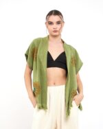 بنطلون ماندالا أخضر ماندالا سترة موسلين