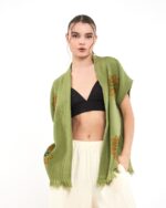 بنطلون ماندالا أخضر ماندالا سترة موسلين