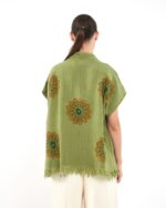 بنطلون ماندالا أخضر ماندالا سترة موسلين