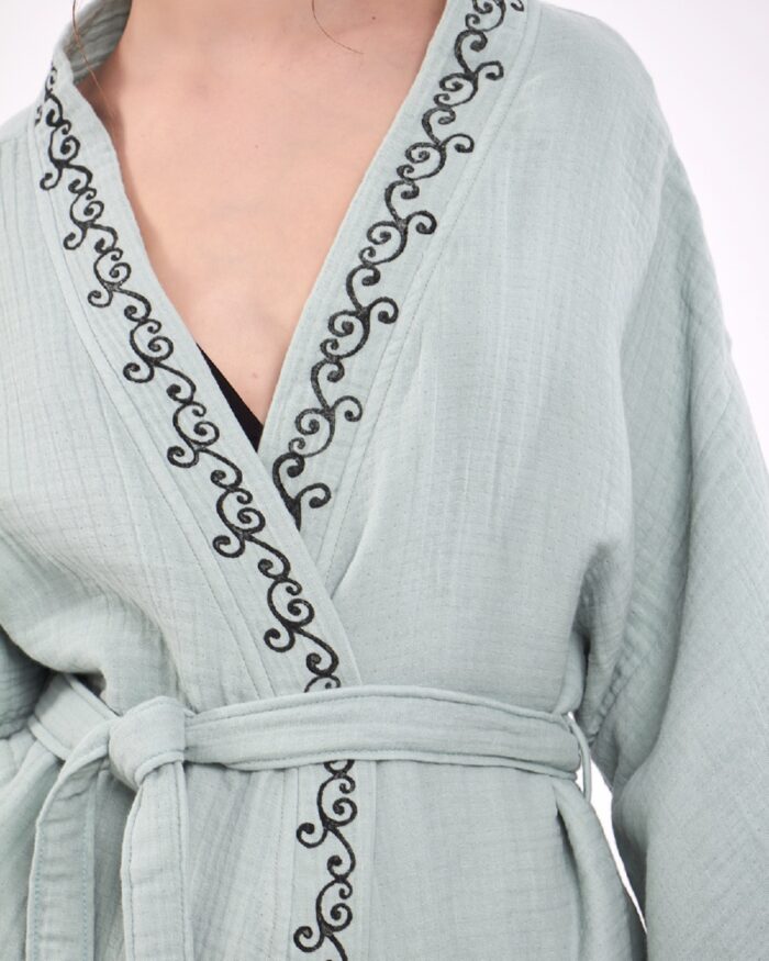 Minzfarbene Kimono-Hose Kimono-Set Minzfarbene Kimono-Hose Kimono-Set