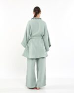 Minzfarbene Kimono-Hose Kimono-Set