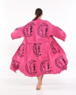 Moon Woman Pink Kimono